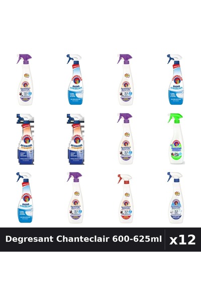Chanteclair Set 12 Degresant Universal 600-625ml - 7 Arome, Anticalcar, Bicar...