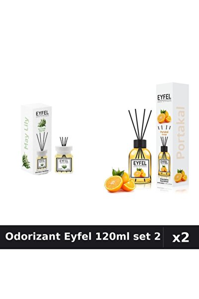 Eyfel Set 2 Odorizant Camera Betisoare 120ml - Lacramioare, Portocala