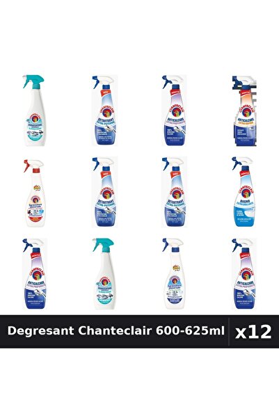 Chanteclair Set 12 Degresant Universal 600-625ml - 7 Arome, Anticalcar, Detar...