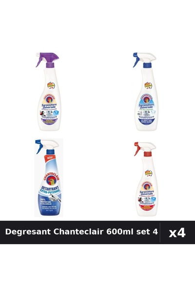 Chanteclair Set 4 Degresant Universal 600ml + Detartrant 625ml - Lavanda, Bic...