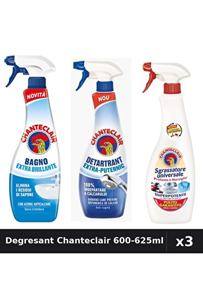 Chanteclair Set 3 Degresant Universal 600-625ml - Anticalcar, Stralucire, Mar...