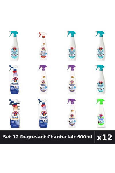 Chanteclair Set 12 Degresant Universal 600ml - Anti-Miros, Extra Parfumat, Ex...