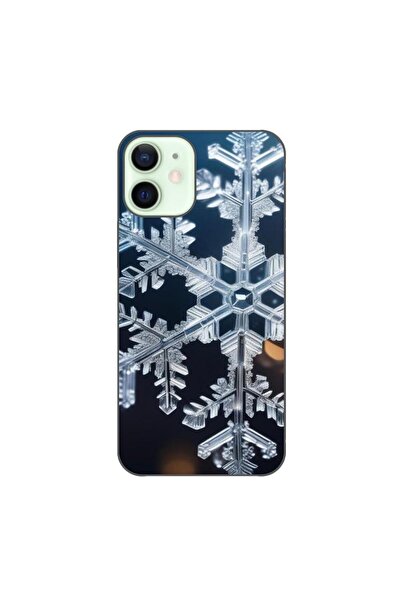 OEM Husa compatibila cu Apple iPhone 12 Mini Silicon Gel Tpu Model Big Snowflake