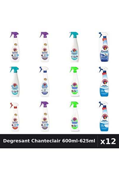 Chanteclair Set 12 Degresant Universal 600ml-625ml - 8 Arome, Detartrant, Ant...