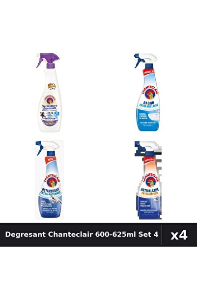 Chanteclair Set 4 Degresant Universal 600-625ml - Lavanda, Anticalcar, Detart...