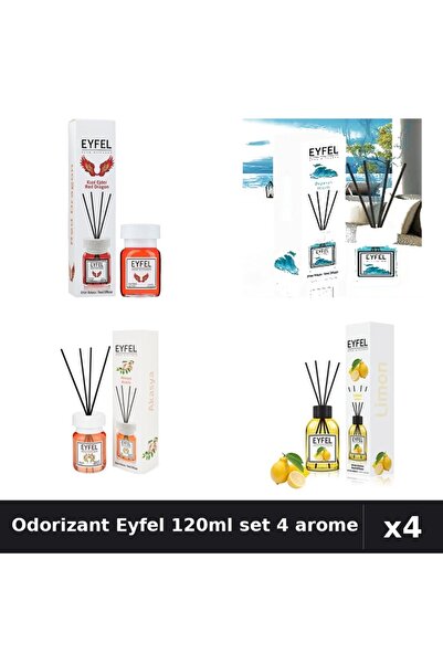 Eyfel Set 4 Odorizant Camera Betisoare 120ml - Red Dragon, Ocean, Acacia, Lamaie