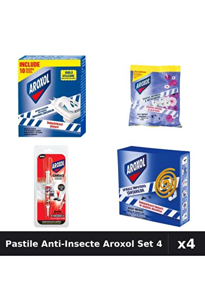 Aroxol Set 4 Pastile Anti-Insecte - 20 buc, 10 buc, 5g - Protectie Eficienta ...