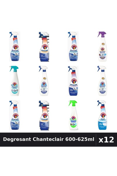 Chanteclair Pachet 12 Degresant Universal 600-625ml - 8 Arome, Anticalcar, De...