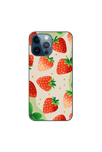 OEM Husa compatibila cu Apple iPhone 12 Pro Silicon Gel Tpu Model Capsuni Pat...