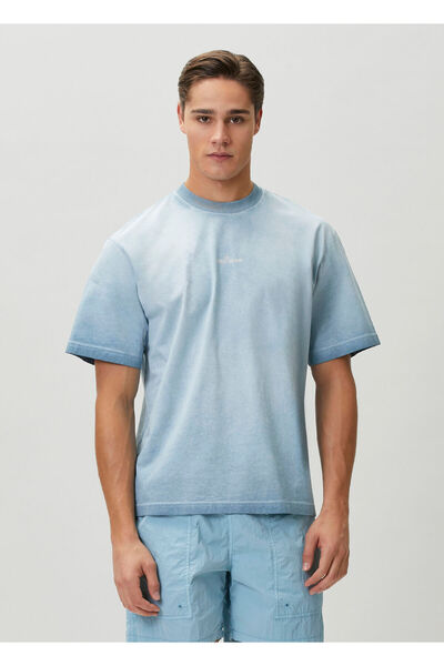 STONE ISLAND Mavi Degradeli T-shirt