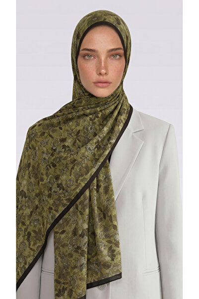 Karaca Velora Patterned Cotton Shawl - Oil Green