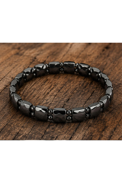 Saff Doğal Taş Hematite Men's Bracelet 6