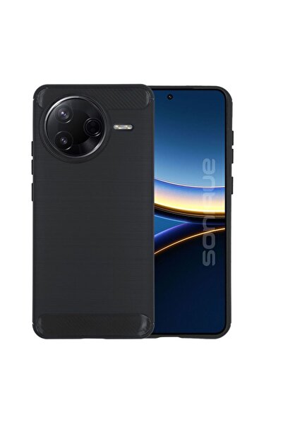 Sonique Θήκη Σιλικόνης Carbon Brushed Xiaomi Poco F7 Pro 5G Μαύρο