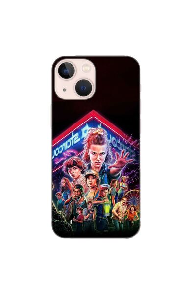 OEM Husa compatibila cu Apple iPhone 13 Mini Silicon Gel Tpu Model Stranger T...