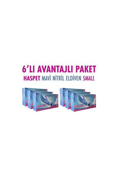Has-Pet HASPET MAVİ NİTRİL ELDİVEN SMALL 6 LI AVANTAJLI PAKET