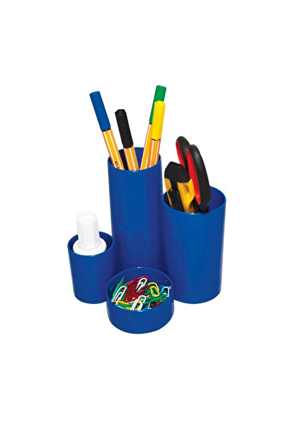 Flaro Tubular Desk Stand 4 Compartments Blue
