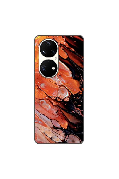OEM Husa compatibila cu Huawei P50 Pro Silicon Gel Tpu Model Abstract Lava Flow