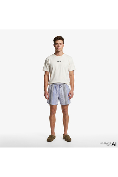 Tommy Hilfiger Textured Erkek Mavi Şort