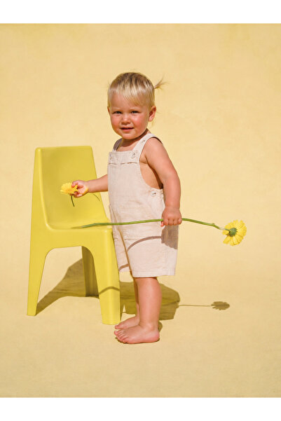 Dadamama UNISEX BEBEK&ÇOCUK %100 PAMUKLU İNCE HAM KOT ŞORTLU SALOPET-TULUM, +...