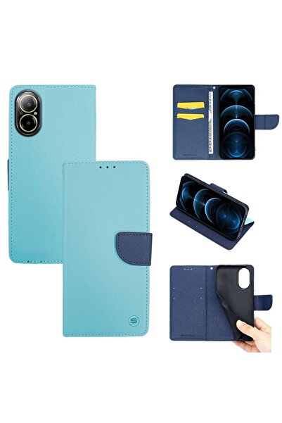 Sonique Θήκη Πορτοφόλι Trend Wallet Realme C67 4G Σιέλ / Σκούρο Μπλε