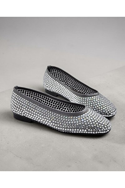 Ega ayakkabı Women's Evening Dress Stone Ballerinas