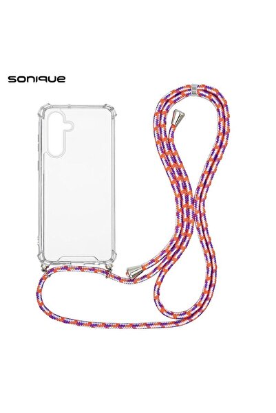 Sonique Θήκη Σιλικόνης με Κορδόνι Armor Clear Samsung Galaxy S24 Plus Rainbow...