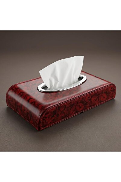 Auto Family FZE PU Leather Tissue Box Holder with Wood Grain Texture, Luxury ...