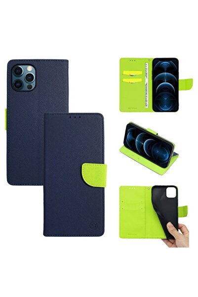 Sonique Θήκη Πορτοφόλι Trend Wallet Apple iPhone 12 / iPhone 12 Pro Σκούρο Μπ...