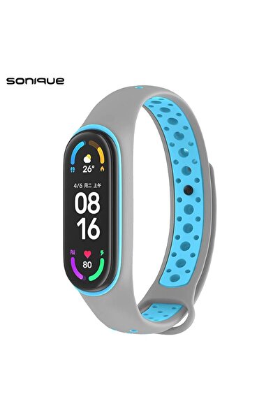 Sonique Λουράκι Σιλικόνης Sport για Xiaomi Mi Band 3/4 Γκρι / Γαλάζιο