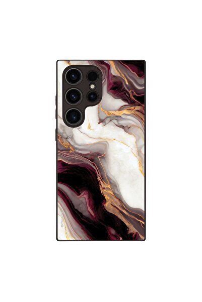 Sonique Θήκη Marble Series για Samsung Galaxy S24 Ultra Μπορντώ