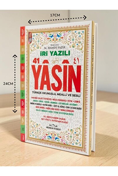 Medrese Kitab Evi Yasin kitabı iri yazılı yasin cüzü 192 sayfa Orta boy 41 ya...