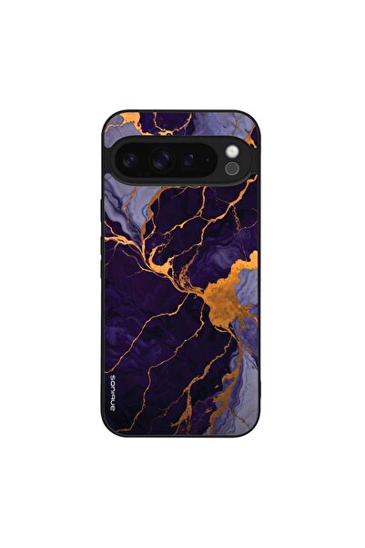 Sonique Θήκη Marble Series για Google Pixel 9 Pro XL 5G Μωβ