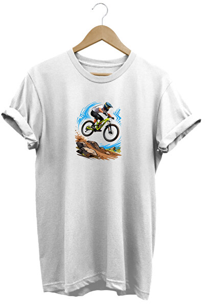 WİDİ Unisex Regular Mountain Bike and Motocross Graphic Printed Crew Neck T-S...