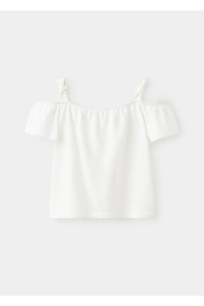MANGO Baby Dekoratif düğüm detaylı düz tişört