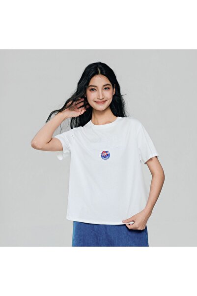 Giordano Women's Super Mario White Print Tee