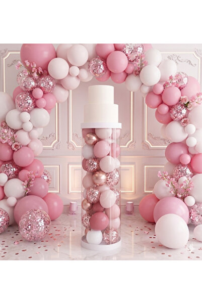 GOLDCENTER PVC PASTA SÜTUNU VE 100 LÜ BALON ZİNCİRİ