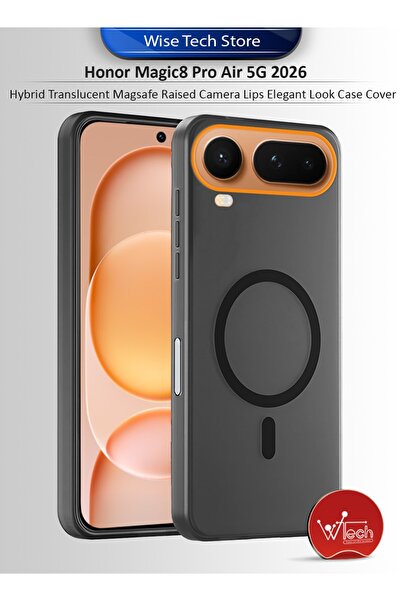 Wtech غطاء حماية هجين شفاف لهاتف Honor Magic8 Pro Air 5G 2026 مع شحن مغناطيسي...
