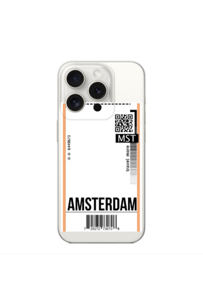 Other Apple iPhone 15 Pro Amsterdam Travel More Transparent Silicone TPU Θήκη