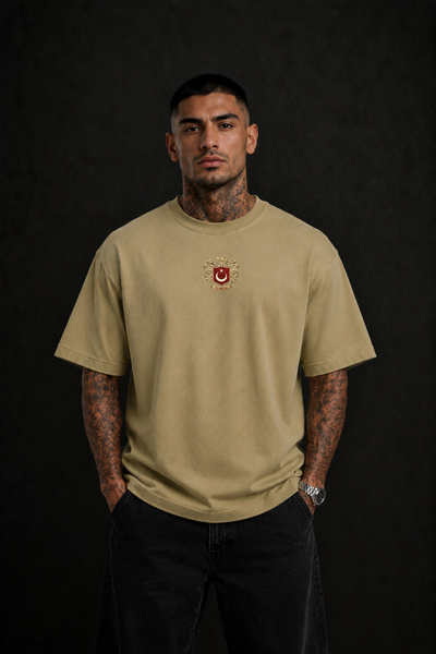 VEK Turkish Kurt Arma Oversize T-Shirt Unisex 100% Cotton Premium Quality Min...