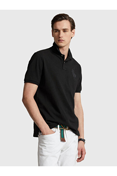 Ralph Lauren Black Label Big Pony İşlemeli İkonik Fileli Polo Tişört