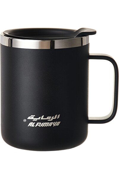 Generic Al Rimaya Stainless Steel Mug, Black - 380 ml