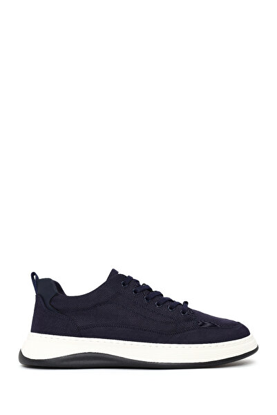 Derimod Men's Navy Blue Lace-Up Thick Sole Fabric Sneaker 26Sfd62276F