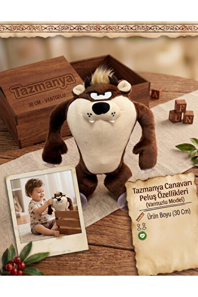 Poffy Toys Tazmanya Canavarı Peluş(Vantuzlu Model)
