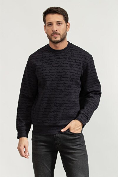 Emporio Armani Men's Crew Neck Sweatshirt Navy Blue