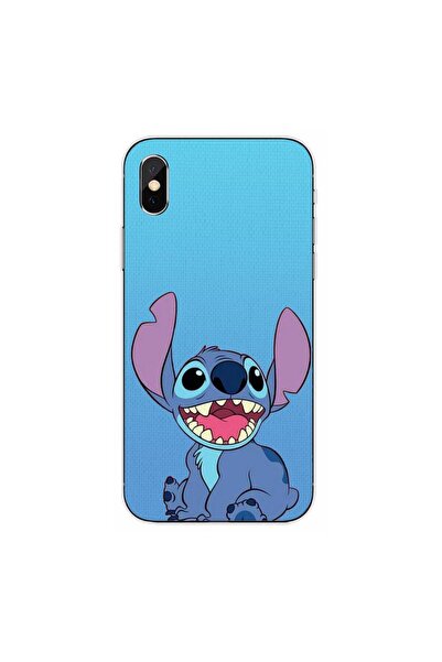 OEM Θήκη συμβατή με Apple iPhone XS Σιλικόνης Gel TPU με σχέδιο Stitch Μπλε