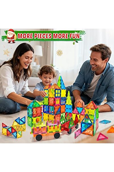 Arabest 120PCS Magnetic Tiles Building Blocks, STEM Learning Educational Toy ...
