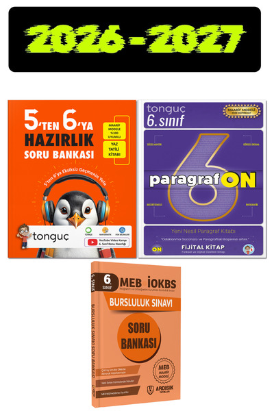 Tonguç Yayınları 6. Sınıf 5 Ten 6 Ya Hazırlık Tekrar Paragrafon İOKBS Soru Ba...