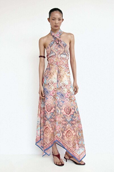 H&M Chiffon halterneck dress