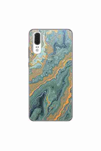 OEM Husa compatibila cu Huawei P20 Silicon Gel Tpu Model Forest Flame Marble