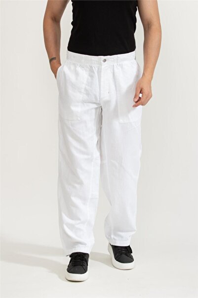Calvin Klein Erkek Pantolon Beyaz